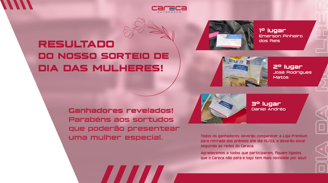 Sorteio Dia da mulher, capacete, capa de chuva, luva, moto, chinelos, aromatizante, prêmio